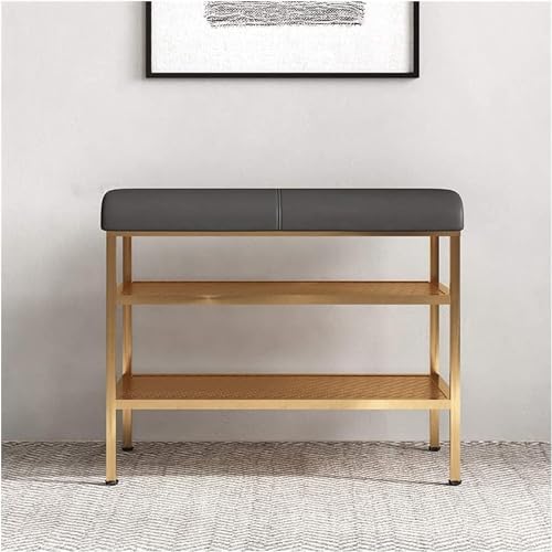 Cadre en fer forgé et tabouret à langer de chaussures au design moderne