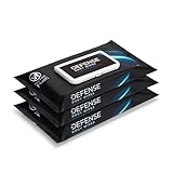 Defense Soap All Natural Body Wipes with Tea Tree Oil | Wrestling, Combat, Camping, Gym, Post Workout Shower Wipes for Men and Women. 40 Count (Pack of 3)