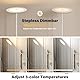 PreeOtti Stehlampe Wohnzimmer LED, 36W, Moderne Stehleuchte mit Fernbedienung & Touch-Steuerung, 3 Farbtemperaturen, Stufenlos Dimmbar, Leselampe Stehlampe für Wohnzimmer Schlafzimmer Büro(Silbergrau)