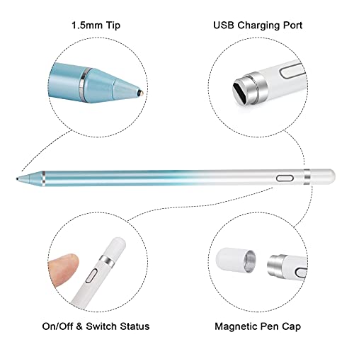 Stylus Pen for Touch Screens, Digital Pen Active Pencil Fine Point Compatible with iPhone iPad and Other Tablets