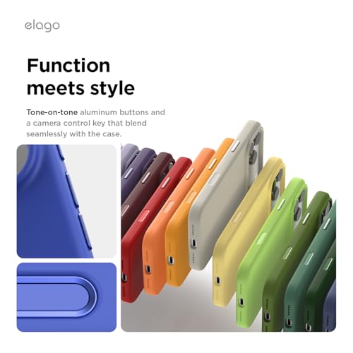 Image of elago for iPhone 17 Pro Max Case, Premium Magnetic Silicone Case, Compatible with MagSafe, Liquid Silicone Material, Protective Cover, Shockproof, Slim Phone, 6.9 inch (Cobalt Blue)