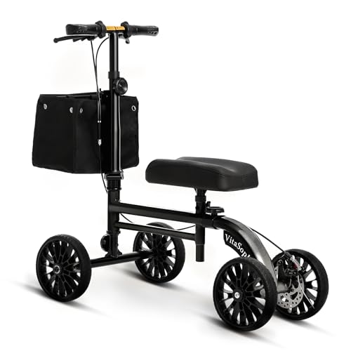 VitaSophy Knee Scooter, Black, Metal, Model, 1 Count