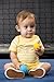 monica + andy Sporty Bodysuit + Varsity Sweatshort Set, Size 0-3 Months, Yellow Tennis Print, 100% Organic Baby Clothes for Girls & Boys, Sustainable Super Soft Cotton, Newborn, Infant & Toddler Sizes