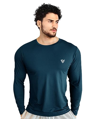 Image of Noble Monk Men's Full Sleeve Round Neck Activewear T-Shirt | Dry Fit Sports Top for Gym, Running & Training | Breathable Stretch Fabric | Athletic Fit for Workout & Outdoor Activities