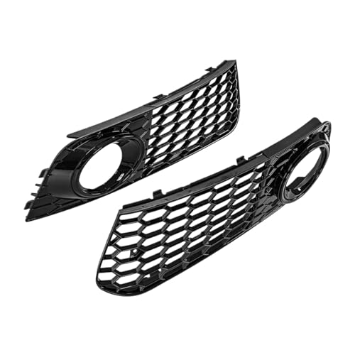 Caches phares antibrouillard nid d'abeille style RS4 pour Audi A4 B8 calandre d'aération