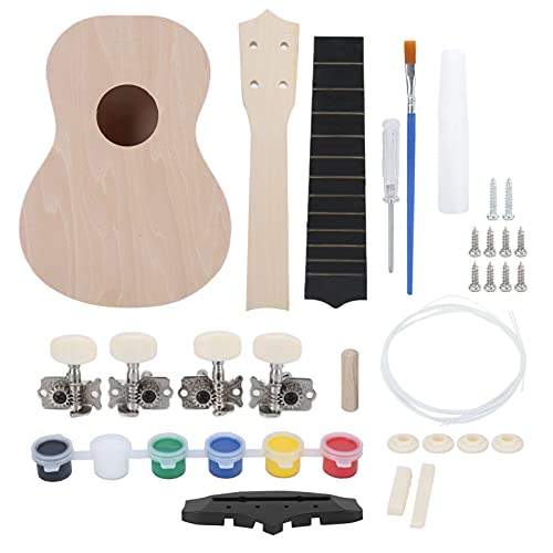 Ukuleles DIY, Entonação Precisa Linda Cor de Madeira Kit Ukulele para Iniciantes para Presente Artes