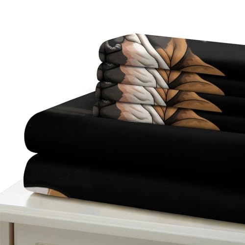 Linge de lit microfibre super douce 3D taies d'oreiller