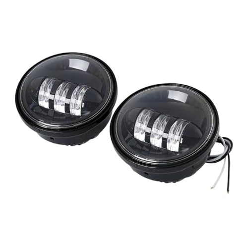 Phare avant moto 4.5 pouces LED pour Softail et Road Glide noir