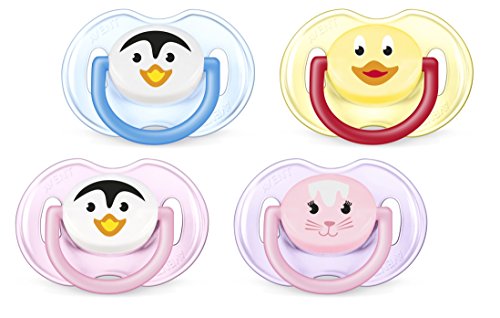 Philips AVENT BPA Free Animal Pacifier, 0-6 Months, Style and Color May Vary, 2-Pack