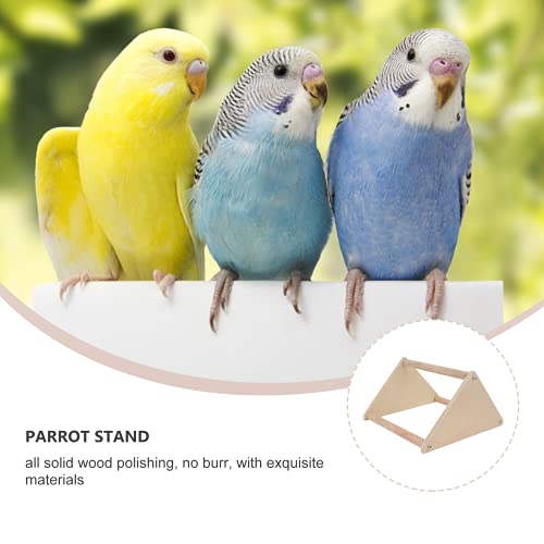 iplusmile Vogel Accessoire 1 st Papegaai Staand Rack Vogel Kuiken Staand Plank Driehoekige Vogel Staand Rack - Afbeelding 5
