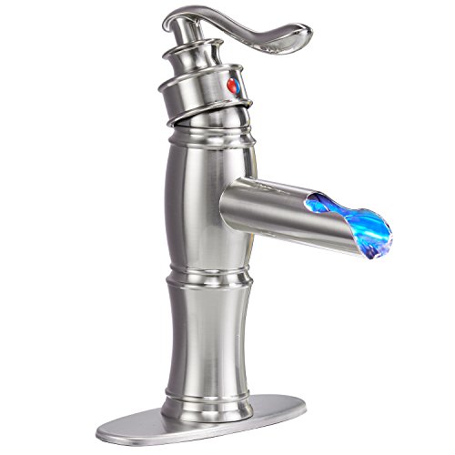 AQUAfaucet caño de cascada sola asa grifo de baño grifo mezclador monomando para...