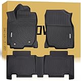 CROVECO Floor Mats Compatible with Toyota RAV4 2013-2018(Not Fit Hybrid) TPE All Weather Floor Liners 1st & 2nd Row, 3pcs Black