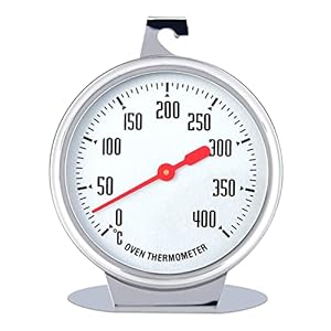 Roestvrij staal Oven Thermometer, Groot wijzerplaat keuken koken Thermometer, 400 graden Grill Thermometer met haak voor Home