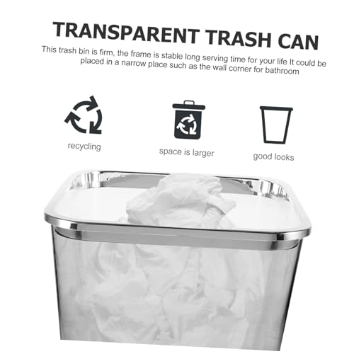 Caneca transparente grande para basura con material PP miniatura 3