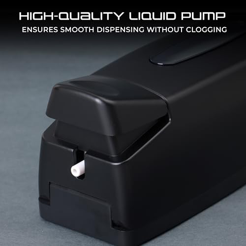 Image of Robustt Manual Wall Mounted Liquid Soap Dispenser - Black (350 ml, Pack of 5) - with Adhesive Hooks | Leak-Proof, Transparent Window, Easy Installation - Ideal for Bathroom, Kitchen, Hotels, Offices