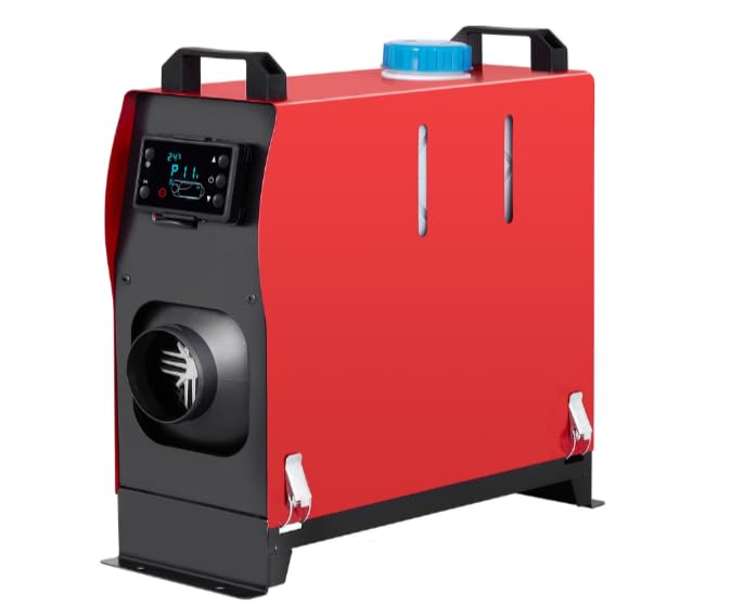 Chauffage d'air Diesel 8 KW 12 V/220 V avec télécommande Bluetooth et écran LCD pour Camping-Cars, camions, Bus, Voitures, SUV et caravanes - Chauffage Compact Haute Performance