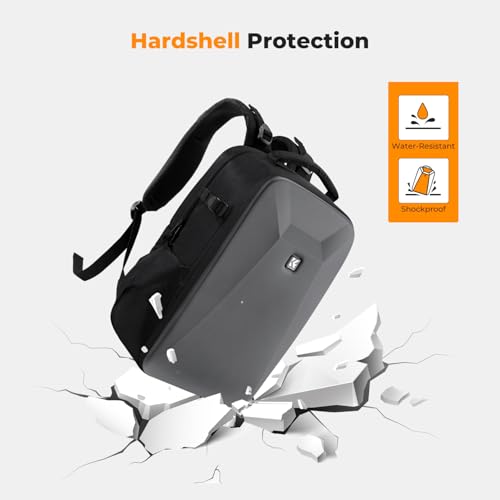 Image of K&F CONCEPT Camera Backpack,Hardshell Photography DSLR Camera Bag with 15-15.6 Inch Laptop Compartment Waterproof Hard Shell Camera Case