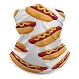 Women Men Head Scarf Neck Gaiter for Alopecia Cancer Chemo - Hot Dog Food Headwear Moisuture-Wicking Fashion Beanie Hat Multifunctional Cap Hat for Yoga