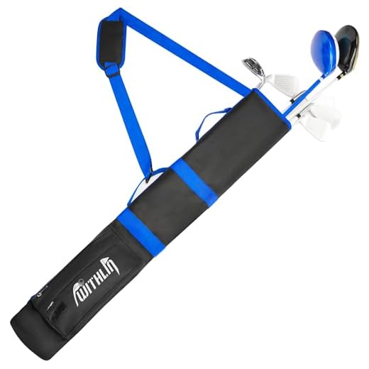 prowithlin Small Golf Bag, Portable Golfer Travel Bag with Several Clubs, Lightweight to Carry for Par 3 & Short Game, Men's Golfers Great Accessory and Gift, Nylon, Black