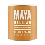 Maya Drinks Belgian Flakes Drinking Hot Chocolate Cocoa for Home, Cafe, Business Shop (Vegan, Gluten Free, No GMO's) (1KG Resealable Tub)
