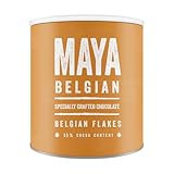 Maya Drinks Belgian Flakes Drinking Hot Chocolate Cocoa for Home, Cafe, Business Shop (Vegan, Gluten Free, No GMO's) (1KG Resealable Tub)