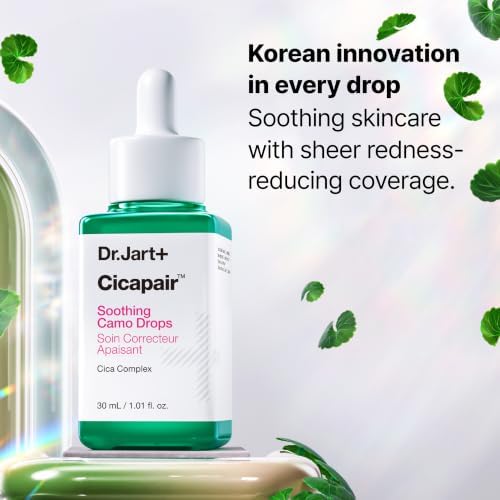 Dr.Jart+ Cicapair Tiger Grass Camo Drops Tinted Serum with Centella Asiatica | Redness Corrector for Face| Korean Skin Care Makeup Hybrid, 1.01 Fl Oz - 3