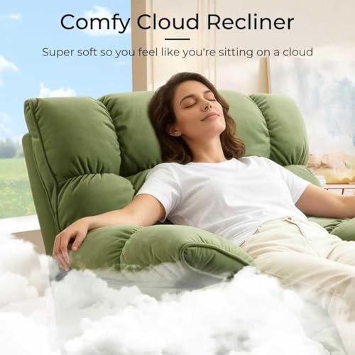 Image of SITJOY Oversized Power Swivel Rocker Recliner Chair, Overstuffed Extra Wide Rocking Chair for Big and Tall, Glider Recliner Nursery Chair, Soft Breathable Fabric in Green, Manual