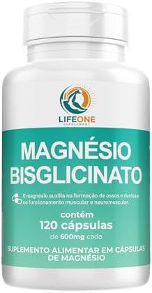 Magnésio Bisglicinato, Quelato, 600mg, 120 Cápsulas, Suplemento A...