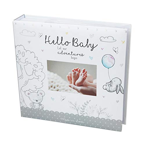 Baby First Photo Album 4x6 200 Photos Memo Keepsake Memories Newborn Birthday Christening White Photo Book