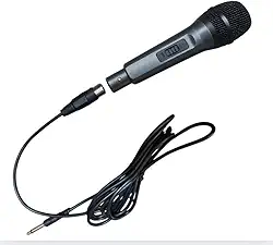 Microfone Dinâmico Profissional com Fio, Cabo P10 de 3 Metros, para Karaoke, Igreja e Palestras para Caixa de Som Party