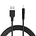 FanTEK 6ft USB to 2.5mm Charging Cable for RCA Cambio W101 V2, Dragon Touch X10, Tagital MTM-7054, NeuTab N7S Pro, NPOLE N718-IPS, Nabi 2 NABI2-NV7A, iRULU WalknBook 2, LillyPad Jr. Tablet (Black)