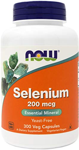 Now Selenium 200mcg 300 Veg Capsules - Yeast Free, Non-GMO, Vegan, Kosher
