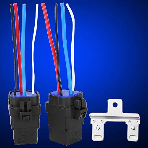 Dc 12V 40A Auto Vehicle 4 Pin Waterproof Sealed Integrated Relay Socket Kit 4 Wire Automotive Relay For Car Alarms Remote Starts Hid Headlights Doors #TOP6