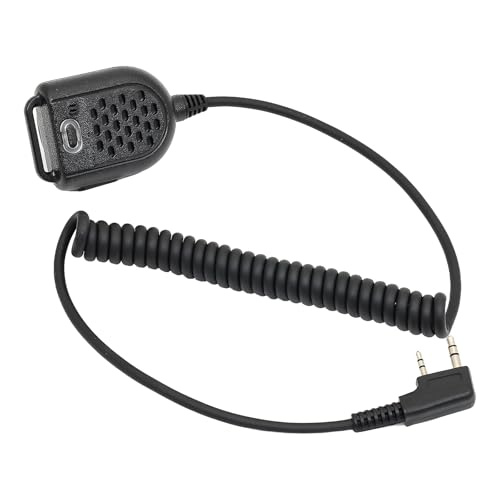 ZIRANU Portable Handheld 2 Pin Remote Speakers Microphone with High Sensitivity for UV5R 888S Two Way Radio Clear Communication