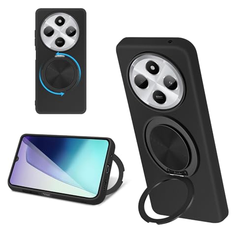 Xiaomi Redmi 14C �P�[�X �V���R�� MagSafe�Ή� �����O�t�� 360°��]�X�^���h �c�����Ή� �A�W���X�^�u���X�^���h �}�b�g�d�グ �ϏՌ� �X�}�z �P�[�X �V���I�~ ���b�h�~ 14C �J�o�[ �Ռ��z���|�P�b�g���� TPU ���^�y�� 