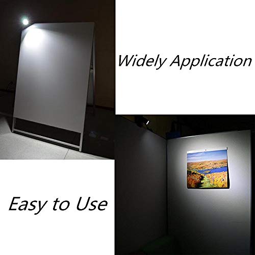 Wefoonlo 1Pcs Outdoor 5W Led Clip On Light Water Resistant Adjustable Desk Stand Spotlight Lamp Signboard Blackboard Lighting With Plug (Cool White) #TOP5