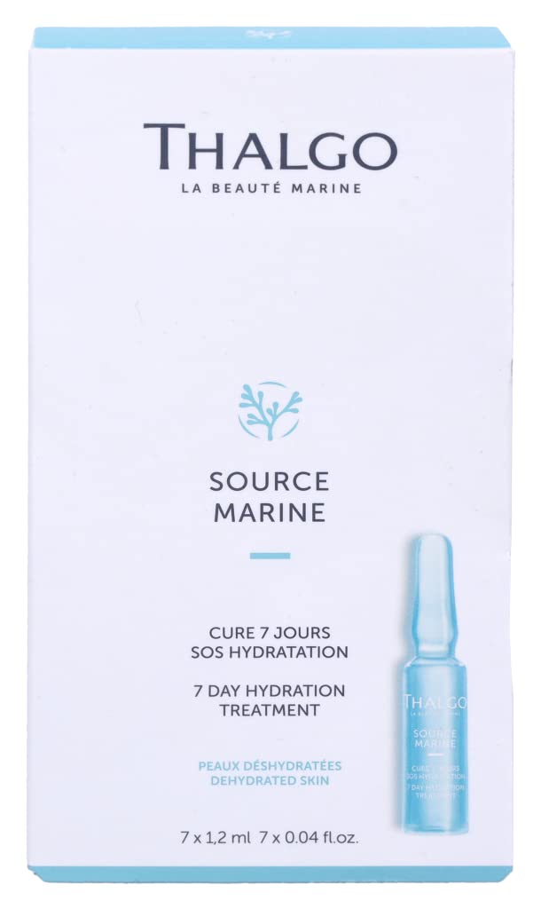 THALGO Source Marine - Hydrating 7-Day Treatment, Absolute Hydra-Marine Concentrate SOS Course with Hyaluronic Acid, 7x1.2ml