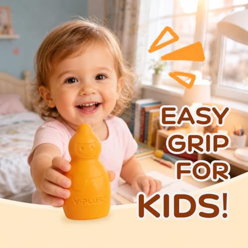 YPLUS Jumbo Toddler Crayons, 16 Stackable Easy-Grip Washable Crayons for Toddlers 1-3, Non-Toxic Preschool Coloring Supplies for Kids Ages 1-4 — view 4