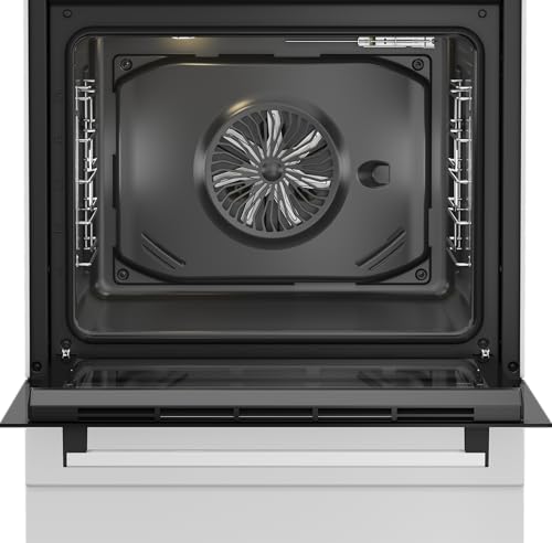 Beko FBM67320WS freistehender Herd, 60 cm Backofen, 72 l Volumen, Dampfreinigung SteamShine, 8 Heizarten, Multifunktionsofen, weiß