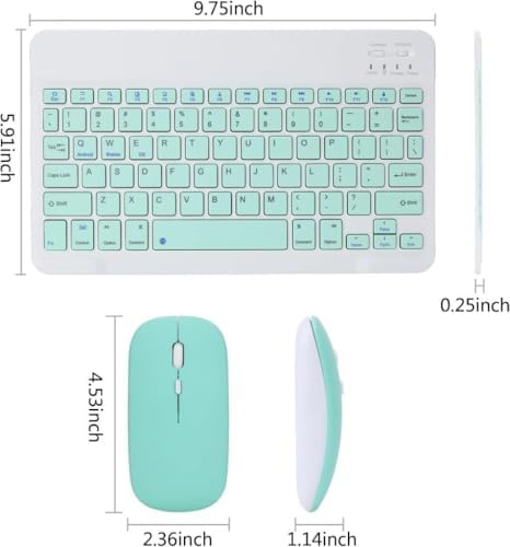 PSR Aksesuar Kablosuz Bluetooth Klavye ve Mouse Seti – Tüm Cihazlarla Uyumlu (Açık Yeşil) - Görsel 5