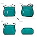F.FETIVIN Crossbody Bag for Women Shoulder Handbag Roomy Multiple Pockets Bag, Ladies Water-Resistant Nylon Travel Purses(Lake Blue)