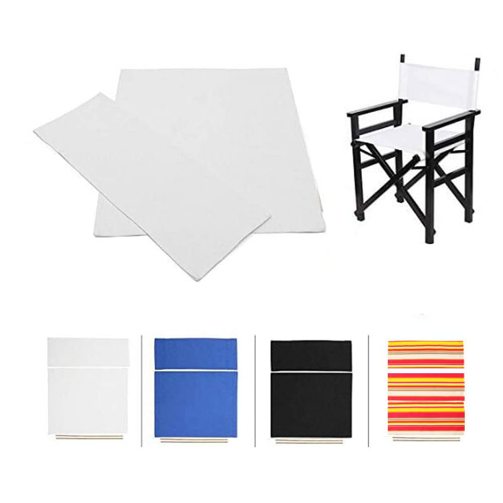 GORGECRAFT Housse de Rechange pour Chaise de Cinéma en Toile Beige Kit de Housses de Siège et de Dossier avec Deux Bâtons en Bois Facile à Nettoyer pour Chiffon de Maquillage Fournitures