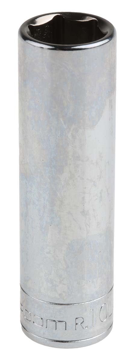 Facom 10mm Hex; Deep Socket With 1/4 in Drive, Length 50.5 mm