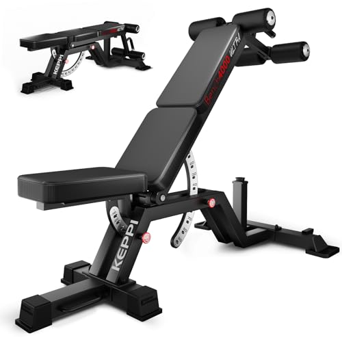 KeppiFitness Weight Bench, Workout Bench for Home Gym with 1600LBS