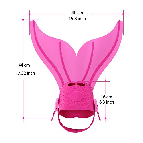 image for lemondress Monofin Adjustable Mermaid Tails Swim Fins with 3 Color for