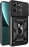 carcasa xiaomi mi mix 2 Funda Carcasa Armor Movilear Funda Carcasa Armor para Xiaomi 15T 5G, Antigolpes Cubierta de Camara Deslizante para Proteger con Soporte Giratorio de Anillo Color Negro Armadura Antigolpes FANA