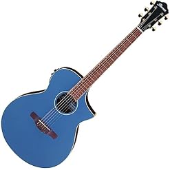 Ibanez AEWC12-PMF Prussian Blue Metallic Flat – Guitare Acoustique - Les Beatles, Paul McCartney, John Lennon, RIngo Starr, George Harrison