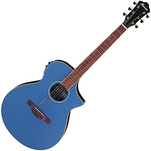 Ibanez AEWC12-PMF Prussian Blue Metallic Flat – Guitare Acoustique - Les Beatles, Paul McCartney, John Lennon, RIngo Starr, George Harrison Ibanez AEWC12-PMF Prussian Blue Metallic Flat - Guitare Acoustique
