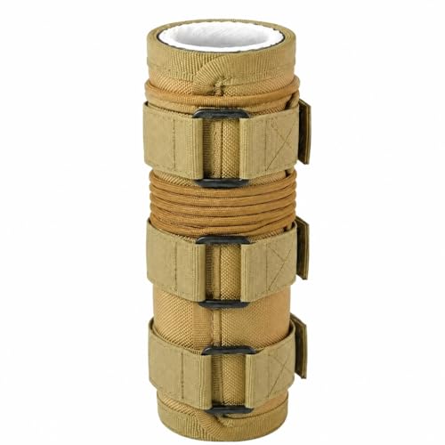 6/7 Inch Suppressor Cover 1800F Heat Resistant Suppressor Wrap with Burn Proof Gear & Fiberglass Sleeve Triple-Layer Flame Retardant Silicone Lining Silencer Cover Adjustable Non-Slip Fit
