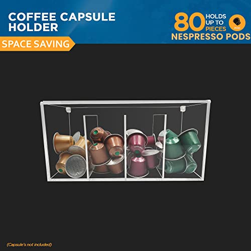 Stylish Efficient Coffee Pod Holder For Nespresso, Vertuo, Declutters & Maximizes Space For Your Coffee Bar In Style, Neutral Color Complements Your Coffee Machine A Must-Have Organizer For Coffee Accessories #TOP6